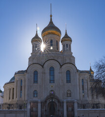 Fototapeta na wymiar Orthodox Church in the sun
