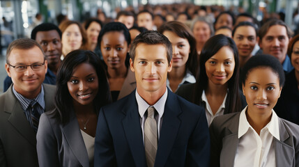 Fototapeta premium Professional business leaders and employees group team
