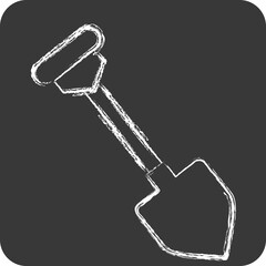 Icon Shovel. related to Mining symbol. chalk Style. simple design editable. simple illustration