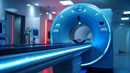 Medical Diagnostic Imaging MRI and CT Scan Machines in a Healthcare Facility - obrazy, fototapety, plakaty