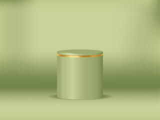 3d pedestal stand product backdrop with design space