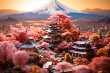 富士山と桜 - obrazy, fototapety, plakaty