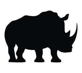 African White Rhinoceros vector illustration design art.