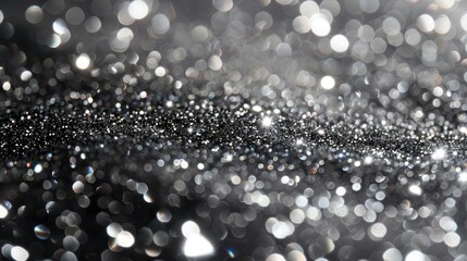 Sparkling monochrome bokeh background with glittering particles. - Powered by Adobe