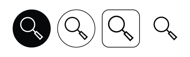 search icon. magnifying glass icon. vector symbol on transparent background.