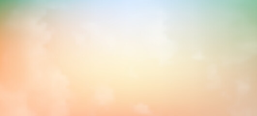 Naklejka na ściany i meble Modern colorful gradient background with clouds