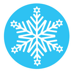 Snowflake christmas vector illustration isolated on white background. classic modern diseign