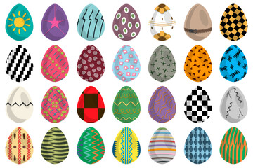 Illustration on theme celebration holiday Easter with hunt colorful bright eggs