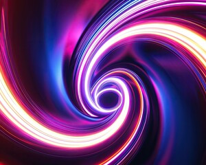 Abstract neon tech swirls, conveying dynamic digital motion, ideal for vibrant backdrops