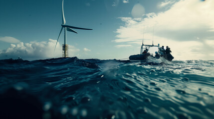  A team collaborates to construct a wind turbine, harnessing the power of wind and water for a cleaner future
