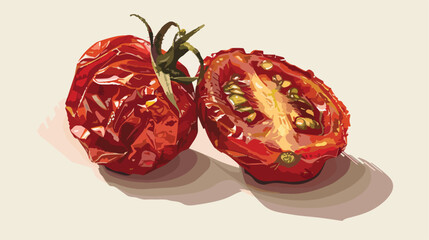 Vector illustration of dried tomato