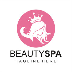 Luxury beauty hair salon modern logo design