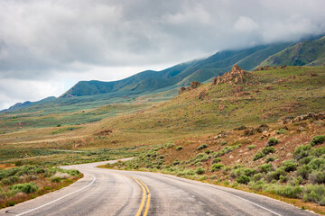 Road Through Antelope Island State Park, Largest Island in the Great Salt Lake