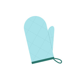 Oven glove mitt isolated on white background. Kitchen gloves for cooking. Vector flat illustration