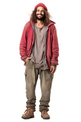 Fashion homeless people on transparent background PNG