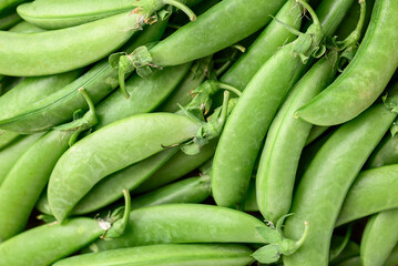 Fresh green pea, Food background