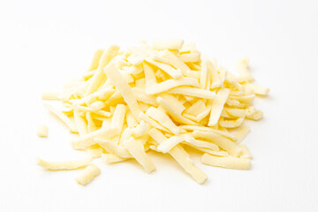 白背景にシュレッドチーズ