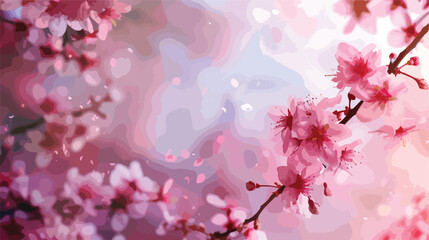 Fototapeta na wymiar An Image of Sakura for Valentine's Day.