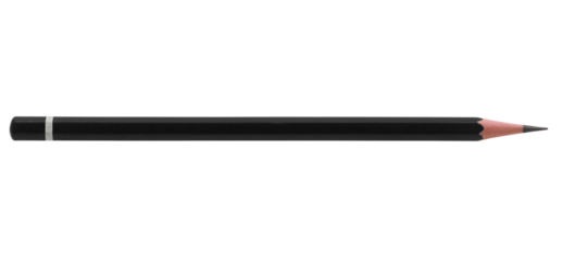 Black pencil on transparent background (PNG File)