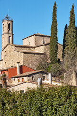 Fototapeta na wymiar Historic picturesque village of Mieres. Baix Emporda. Girona, Catalunya, Spain
