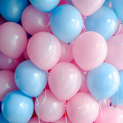 Blue and Pink balloons background 