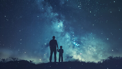 Stargazing Together: A Father and Son’s Night Sky Adventure