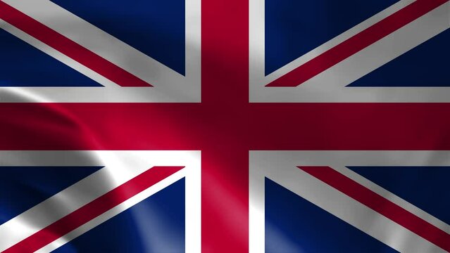 United Kingdom Waving Flag, United Kingdom Flag, United Kingdom Flag Waving Animation, United Kingdom Flag 4K Footage