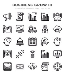 Business Growth icon pack for your website. mobile. presentation. and logo design.