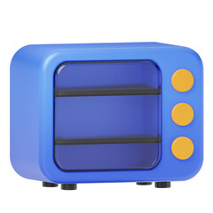 Obraz premium 3D illustration of microwave. cooking. kitchen set