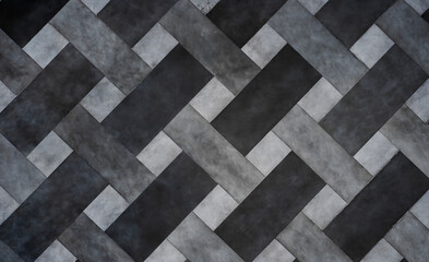 Gray woven pattern brick wall - obrazy, fototapety, plakaty