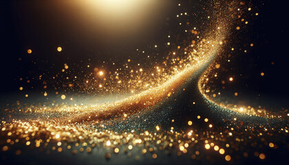 glitter lights grunge background, gold glitter defocused abstract Twinkly Lights Background. - 750438757