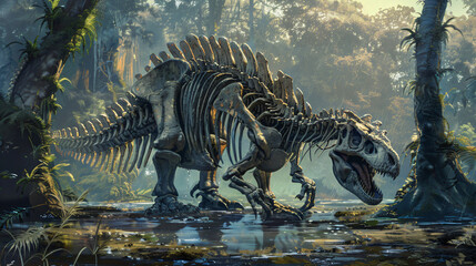 Fototapeta na wymiar Dinosaur fossillustration