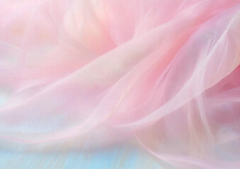 Obraz premium ピンク色のオーガンジーのイメージ背景