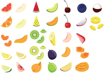 フルーツのセットイラスト
