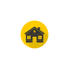 Web button house on a transparent vector background