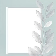 Eucalyptus leaves frame with copy space. Vector illustration.