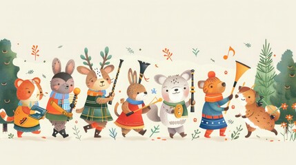 Naklejka premium Greeting Card and Banner Design for National Bagpipe Day Background for Educational Purpose