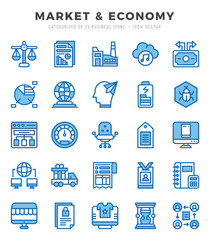 Market & Economy Icon Bundle 25 Icons for Websites and Apps