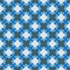 Seamless rectangular geometric pattern with blue color.  Geometric abstract background. Vector Illustration. 