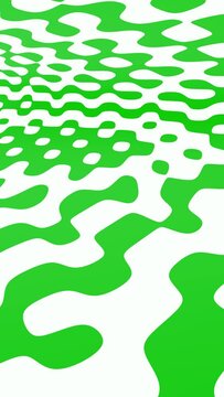 Abstract green and white curvy pattern background animation