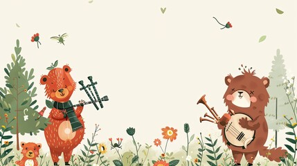 Fototapeta premium Greeting Card and Banner Design for National Bagpipe Day Background for Educational Purpose
