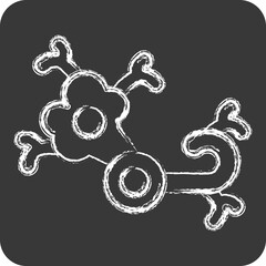 Icon Nerve. related to Body Ache symbol. chalk Style. simple design editable. simple illustration