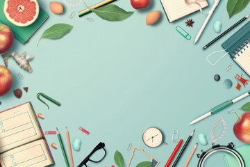 Back to school education banner background 
