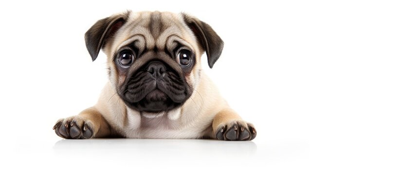 Innocent Pug Expresses Sorrowful Emotions, Perfect for Pet Care and Sadness Concepts