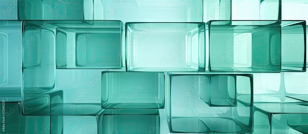 Poster Abstract Glass Blocks with Unique Textures and Patterns in Dented Background Design