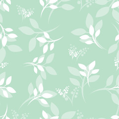 Green leaf seamless pattern with leaves. use for wallpaper, backgrounds, fabric wrapping paper. 