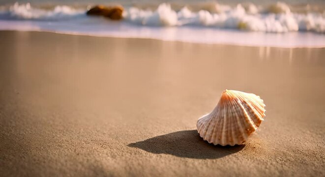 Aquatic Seashell Graphic: Underwater Beauty in Blue