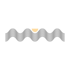 Zen waves abstract element vector illustration