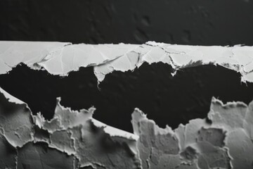 A close-up black and white image of peeling paint. Suitable for backgrounds or textures