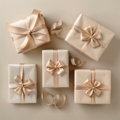 Colorful gift boxes with decorative bows and ribbons, perfect for various occasions